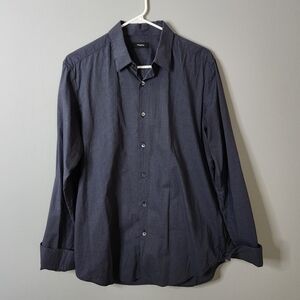 THEORY button front collared shirt, mens size medium